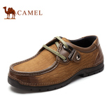 CAMEL骆驼正品男鞋 男士圆头系带日常休闲鞋 舒适低帮休闲皮鞋