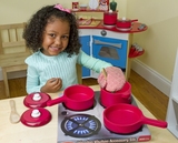 美国大牌 儿童过家家玩具 厨房配件组 木质餐具玩具