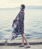 韩国夏季女棉麻防晒围巾海边旅游超大沙滩丝巾民族风长款空调披肩