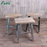 餐厅餐桌凳子杉木凳子复古酒吧凳时尚咖啡屋椅子店铺实木圆凳创意