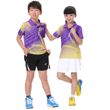 2015正品巧越新款儿童羽毛球服套装乒乓球服 网球服小学生运动服