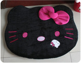 黑色KITTY地垫酷酷款 凯蒂猫客厅卧室地毯脚垫儿童房卡通地毯热卖