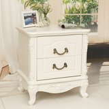 欧式实木床头柜简约现代韩式宜家收纳柜田园美式白色卧室家具包邮