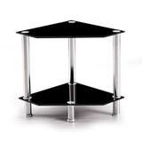 创意简约现代沙发边桌钢化玻璃茶几电话桌三角架小桌子特价