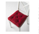 代购宜家马林达椅子垫彩色与椅背有连接带垫子纯色舒适座垫