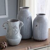 家居陶瓷花瓶 餐桌客厅茶几花瓶器美式乡村装饰品 现代中式摆件