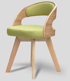 ei创意蓝色椅子 实木腿 简约新款 配套桌子 意大利设计