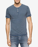 美国专柜正品代购2016新款男装夏Calvin Klein亨利领短袖T恤 2色