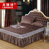 LONRUIS/龙瑞诗欧式蕾丝夹棉床裙 花边床单床罩单件 秋冬季1.8m床