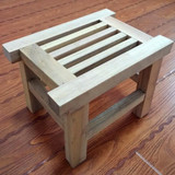老石木匠 香樟木实木条形镂空个性时尚小矮凳子实木全榫卯板凳