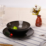 釉下彩zakka黑色杯子盘碗碟子 景德镇陶瓷器厨房日式家用餐具套装