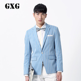 GXG[特惠]男装热卖 男士休闲时尚复古英伦条纹潮流西装#41201117