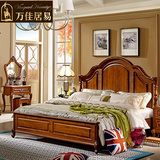美式实木床1.8米橡木床欧式双人床1.5米高箱储物床卧室家具套装