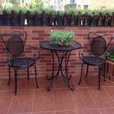 特价简约现代户外阳台室外公园酒店咖啡馆欧式铁艺桌椅组合三件套