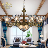 欧式吊灯客厅灯奢华大气创意田园地中海风格蒂凡尼灯饰玻璃合金