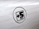HF贴纸 HellaFlush汽车贴纸 +5HP 加5马力趣味改装贴纸