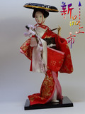 日本人偶绢人和服艺妓娃娃装饰品人形日式工艺摆件 1017 新品推荐