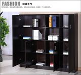 上海办公家具黑白文件柜木质油漆书柜实木贴面资料柜落地柜档案柜