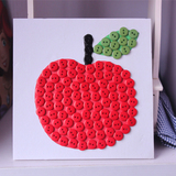 幼儿园DIY材料包儿童益智玩具创意扣子画手工亲子水果纽扣粘贴画