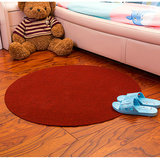 地毯卧室圆型床边毯时尚地垫春夏超薄圆形转椅地毯电脑椅垫 儿童