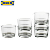宜家IKEA 365+杯子6个装 180毫升/个 钢化玻璃家用茶水杯春季新品