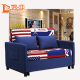 简易折叠沙发床双人小户型不锈钢伸缩布艺宜家多功能沙发床1.5米