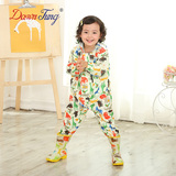 DawnTung时尚正品宝宝学生男童女童儿童连体雨衣 雨鞋套装包邮