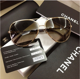 法国代购正品Chanel香奈儿4194Q太阳镜羊皮链条墨镜蛤蟆镜现货