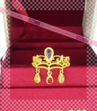Pinkbox专柜正品黄金皇冠戒指足金高级名贵时尚女士珠宝款式 现货
