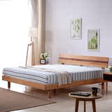纯实木床1.8米双人床1.5日式简约现代高档白橡木床卧室家具包邮