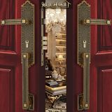 格林美域 中式纯铜别墅大门锁全铜仿古实木门锁 欧式双开对开门锁