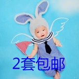 最新款儿童摄影服装 影楼儿童摄影服饰小白兔子百天宝宝造型衣服