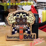 印尼带回 BALI巴厘岛barong巴龙狮子神像 陶瓷陶土冰箱贴