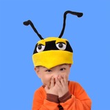 摄影创意小朋友冬季礼物立体动物宝宝头套儿童节毛线小蜜蜂帽子