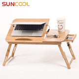 环保竹木制床上电脑桌笔记本折叠桌 床头书桌儿童小餐桌 懒人装备
