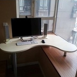 新款 飘窗 转角写字台书桌 端景台L弧形咖啡茶几简约现代电脑桌