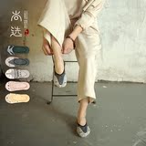 尚选隐形袜女士浅口防滑纯棉女袜子韩版船袜可爱卡通硅胶单鞋夏季