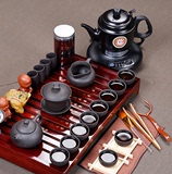 q陶瓷器茶具套装四合一实木茶盘紫砂配电热炉