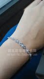 香港代购专柜正品六福珠宝18K金白金钻石手链女士新款专柜联保