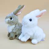 超萌仿真兔子公仔毛绒玩具小白兔玩偶兔兔动物模型玩偶兔子摆件