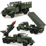 GBVF导弹发射车模型儿童玩具火箭炮合金解放卡车军车北京212吉普