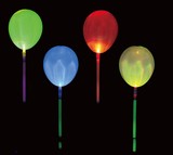 第二代新款LED发光气球小孩带杆闪光棒气球地摊儿童玩具货源批发