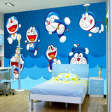 3d哆啦A梦叮当猫大型壁画卡通男孩儿童房机器猫卧室墙纸KTV壁纸