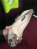 RURU意大利正品代购 Dolce＆Gabbana杜嘉班纳 水钻鞋面漆皮高跟鞋