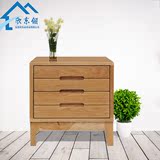 简约现代白橡木纯全实木家具实木床头柜边柜角柜储物卧室环保柜子
