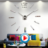 挂钟客厅超大号亚克力镜面clock wall/欧美DIY3D墙贴创意时钟包邮