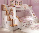上下床双层床儿童床 成人高低床实木1.5 公主母子床带梯柜子母床
