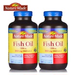 美国Nature Made Fish Oil深海鱼油欧米伽3软胶囊220粒X2原装进口