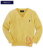 Ralph Lauren男童100%棉针织毛线衣