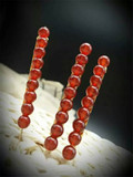 【胡同记忆】老北京冰糖葫芦造型14K包金天然红玛瑙胸针原创手工